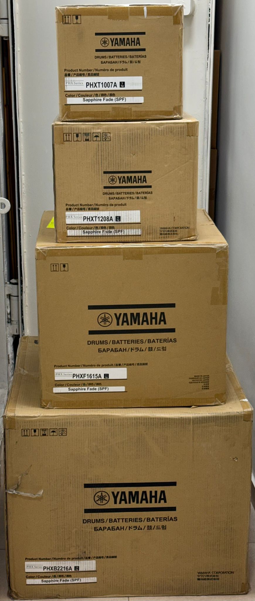 Yamaha PHX 4pc Drum Kit Sapphire Fade Finish - ימאה פיניקס 4 חלקים בגימור פייד כחול ספיר – תמונה 8